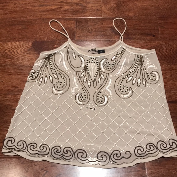 Miss Me Taupe Detailed Tank - Picture 1 of 4